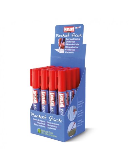 Bâton de colle de poche Instant Classic 5 g - Format stylo avec clip - Lavable - Sans solvant