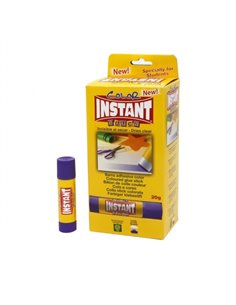 Bâton de colle Instant Color Educa 20 g - Convient aux enfants et/ou à un usage domestique - Lavable - Sans solvant - Couleur li