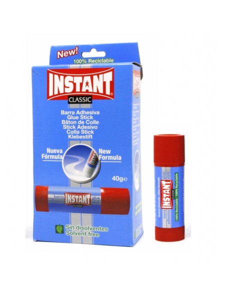 Bâton de colle Instant Classic 40 g - Convient aux enfants et/ou à un usage domestique - Lavable - Sans solvant