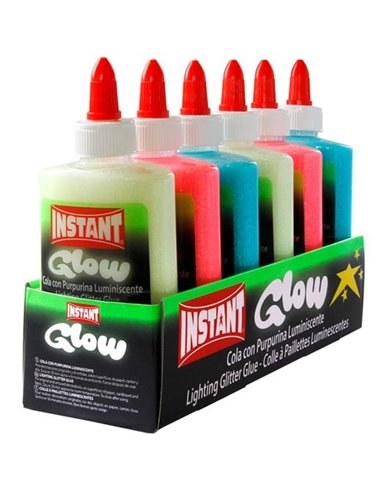 Colle luminescente Instant Glow 147 ml - Convient aux enfants et/ou à un usage domestique - Sans solvant - 3 couleurs luminescen