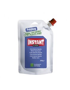 Colle blanche instantanée classique 250 g en sachet plastique - Convient aux enfants et/ou à un usage domestique - Sans solvant 