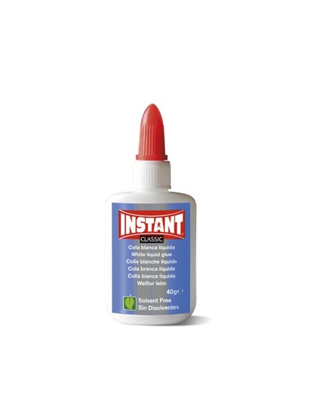 Colle blanche instantanée classique 40 g - Convient aux enfants et/ou à un usage domestique - Sans solvant - Blanche