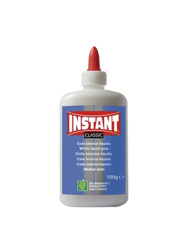 Colle blanche instantanée classique 100 g - Convient aux enfants et/ou à un usage domestique - Sans solvant - Blanche