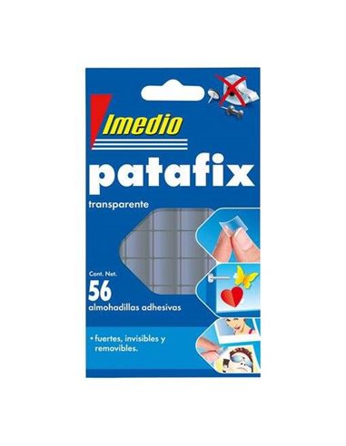 Mastic adhésif transparent Imedio Patafix - Résistant, propre et amovible - 56 pièces