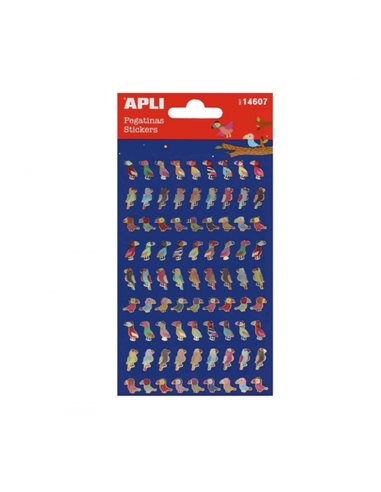 Sachet d'autocollants Apli Bird - Finition brillante - Adhésif permanent - Idéal pour le scrapbooking et la décoration - Stimule