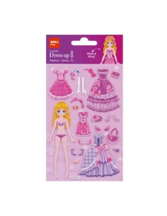 Sac de bonbons autocollants 3D Apli Dress Up - Autocollants amovibles - Scène incluse - Encourage la créativité et les compétenc