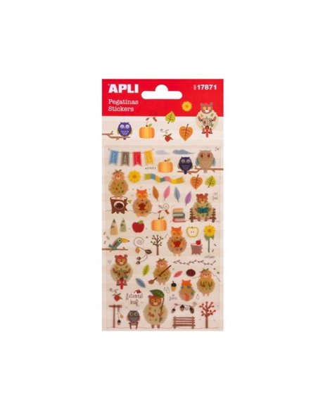 Sachet d'autocollants Apli Automne - Finition époxy - Adhésif permanent - Idéal pour le scrapbooking et la décoration - Encourag