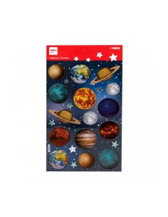 Sachet d'autocollants Apli Planet - Holographique - Adhésif permanent - Idéal pour le scrapbooking et la décoration - Stimule la