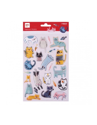 Sachet d'autocollants Apli Cat - Détails en relief et métalliques - Adhésif permanent - Idéal pour le scrapbooking et la décorat