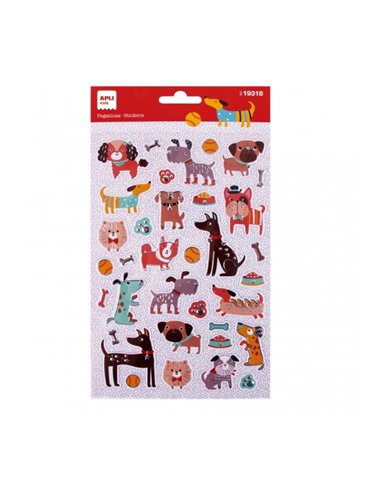 Sachet d'autocollants chien Apli - En relief - Détails métalliques - Adhésif permanent - Idéal pour le scrapbooking et la décora