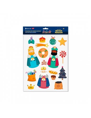 Pack d'autocollants muraux de Noël Bismark - Avec les Rois Mages - Modèles assortis