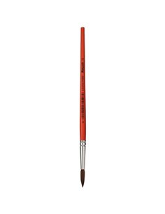 Pinceau Pelikan Série 23 n° 12 - Pointe ronde en poils de poney naturels - Manche en bois verni - Virole en aluminium antirouill