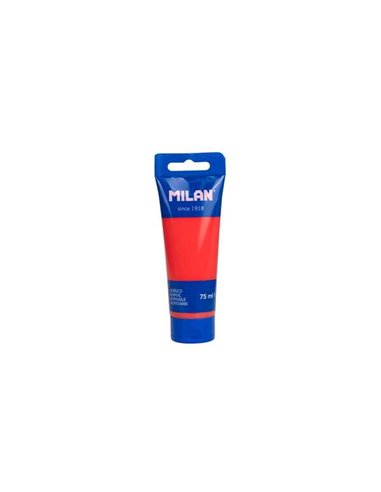 Tube de peinture acrylique Milan 75 ml - Pigments de haute qualité - Miscibles - Rouge pastèque
