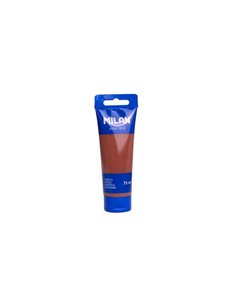 Tube de peinture acrylique Milan 75 ml - Pigments de haute qualité - Miscibles - Couleur marron
