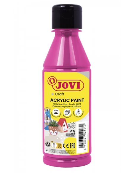 Peinture acrylique satinée Jovi Jovidecor Acryl - Haute couverture - Application facile - Multi-usages - Résistante à l'eau et a