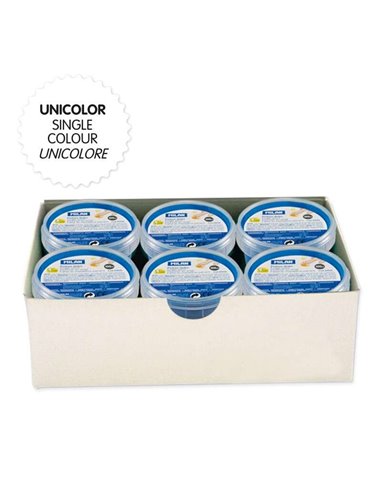 Boîte Milan de 6 pots de 100 ml de peinture au doigt - Application facile - Miscible - Jaune