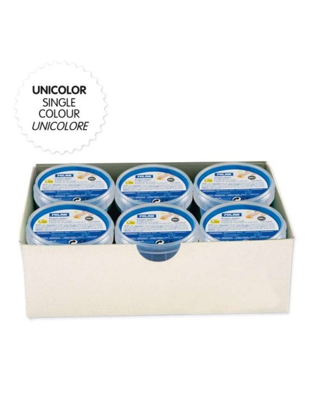 Coffret Milan de 6 pots de 100 ml de peinture au doigt - Application facile - Miscible - Noir