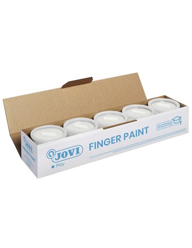 Pot de peinture pour les doigts Jovi - 125 ml - Couleurs miscibles - Texture gélatineuse - Lavable - Sans gluten ni allergènes -