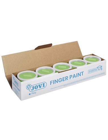 Pot de peinture pour les doigts Jovi - 125 ml - Couleurs miscibles - Texture gélatineuse - Lavable - Sans gluten ni allergènes -