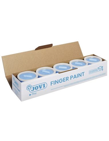 Pot de peinture pour les doigts Jovi - 125 ml - Couleurs miscibles - Texture gélatineuse - Lavable - Sans gluten ni allergènes -