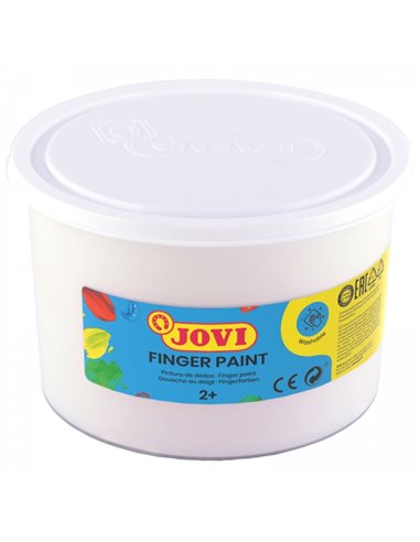 Peinture pour les doigts Jovi (flacon de 500 ml) - Ingrédients naturels - Couleurs miscibles - Texture gélatineuse - Lavable - C