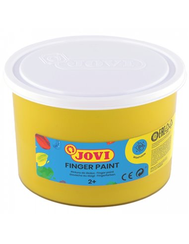 Peinture pour les doigts Jovi (flacon de 500 ml) - Ingrédients naturels - Couleurs miscibles - Texture gélatineuse - Lavable - C
