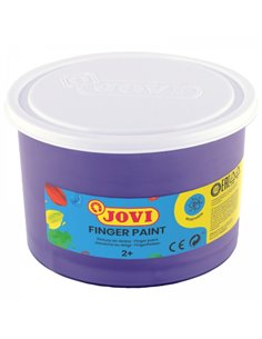 Peinture pour les doigts Jovi (flacon de 500 ml) - Ingrédients naturels - Couleurs miscibles - Texture gélatineuse - Lavable - C