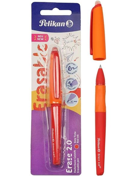 Stylo à bille Pelikan Roller Erase 2.0, trait de 0,7 mm, poignée ergonomique, longue durée de vie de l'encre, design original et
