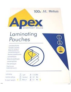 Fellowes Lot de 100 pochettes de plastification brillantes A4 - 125 microns - Résistantes à l'eau - Transparentes