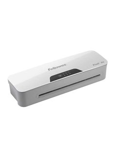 Plastifieuse Fellowes Pixel A4 - Préchauffage en 3 minutes - Compatible avec les pochettes de 80 à 125 microns - Blanc/Gris