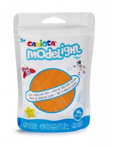 Pâte à modeler ultra légère Carioca Modelight - Élastique et malléable - Séchage à l'air libre - Ne salit pas les mains - Réutil