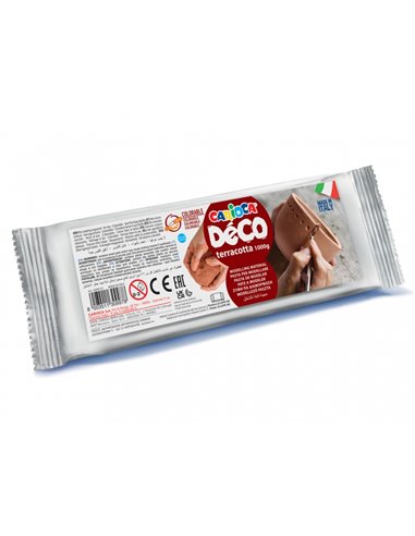 Pâte à modeler Carioca Terracotta 1000g - Convient à toutes les techniques de modelage - Durcit à l'air sans cuisson - Facile à 