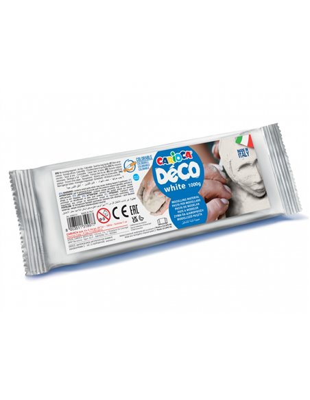 Pâte à modeler Carioca 1000 g - Convient à toutes les techniques de modelage - Durcit à l'air sans cuisson - Facile à lisser - B