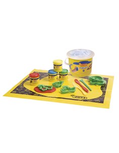 Pâte molle Jovi Blandiver Seau 4 pots 50 g + accessoires - Souple et flexible - Facile à pétrir et à modeler - Idéal pour l'init