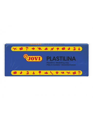 Boîte de 15 pastilles de pâte à modeler Jovi 150 g - Mélangeables - Ne sèchent pas - Faciles à modeler - Couleur bleue