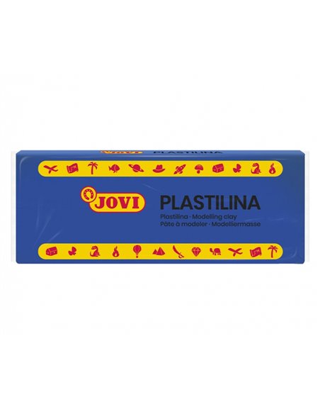 Boîte de 15 pastilles de pâte à modeler Jovi 150 g - Mélangeables - Ne sèchent pas - Faciles à modeler - Couleur bleue