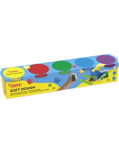 Boîte de 5 pots de pâte molle Jovi de 110 g - Souple et flexible - Facile à pétrir et à modeler - Encourage la créativité et la 