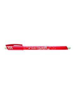Stylo à bille Tratto Cancellik - Encre effaçable - Trait 0,4 mm - Double gomme - Rouge