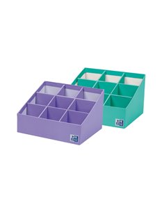Pot à stylos gradué Oxford 3x3 - Organiseur pratique de notes autocollantes - Échelle de couleurs pour hiérarchiser les tâches -