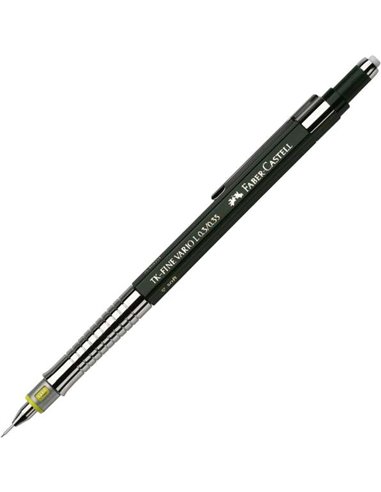 Crayon mécanique Faber-Castell TK-Fine Vario L HB 0,35 mm - Avec gomme - Clip métal - Vert