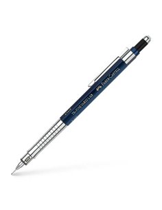 Crayon mécanique Faber-Castell TK-Fine Vario L HB 0,5 mm - Avec gomme - Clip métal - Bleu