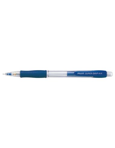 Crayon mécanique Pilot SuperGrip H185 - Course de 0,5 mm - Mine HB - Corps bleu