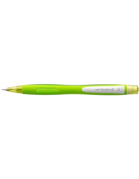 Crayon mécanique Uni-ball Shalaku S M5-228 - Largeur de trait 0,5 mm - 2 mines HB incluses - Gomme intégrée - Vert clair