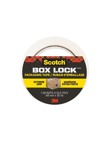 Sceau d'emballage Scotch Box Lock - 48 mm x 50 m - Transparent