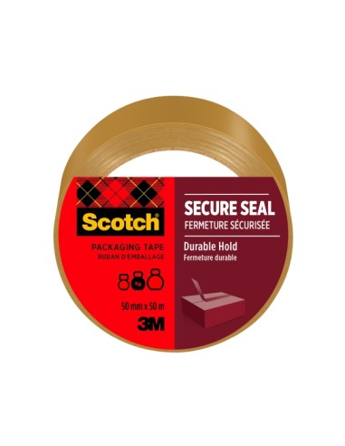 Sceau d'emballage Scotch - 50 mm x 50 m - Marron