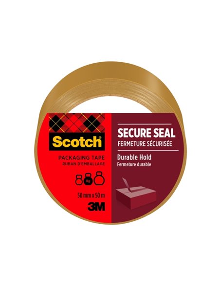 Sceau d'emballage Scotch - 50 mm x 50 m - Marron