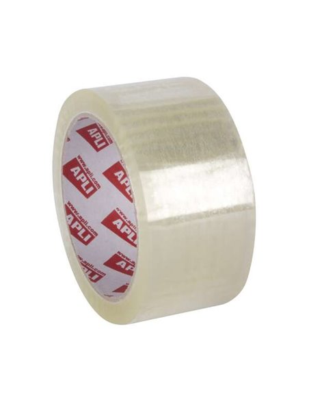 Joint silencieux Apli Premium 48 mm x 6 m PVC 32 microns - Adhésif solvant - Joint extra fort - Déroulement silencieux - Transpa