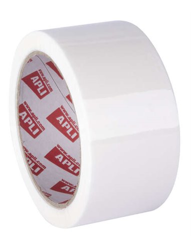 Joint acrylique PP Apli Basic - 48 mm x 66 m - Résistant à l'eau et aux déchirures - Facile à découper - Blanc