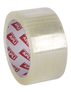 Joint d'étanchéité Apli Premium PP transparent 48 mm x 66 m - Résistant à l'humidité et au vieillissement - Adhésif de haute qua