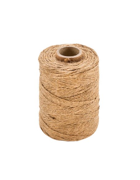 Bobine de corde de jute Dohe - 160 mètres - 3 brins - 200 g - Spécial emballage